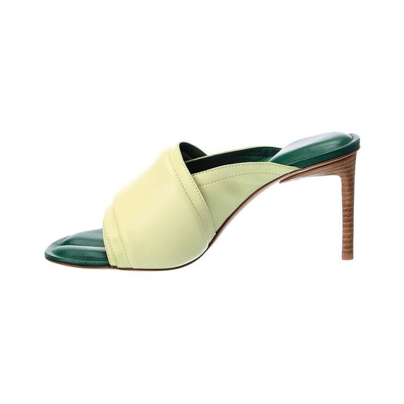 Jacquemus Les Mules Aqua Leather Sandal, Green - Picture 2 of 5